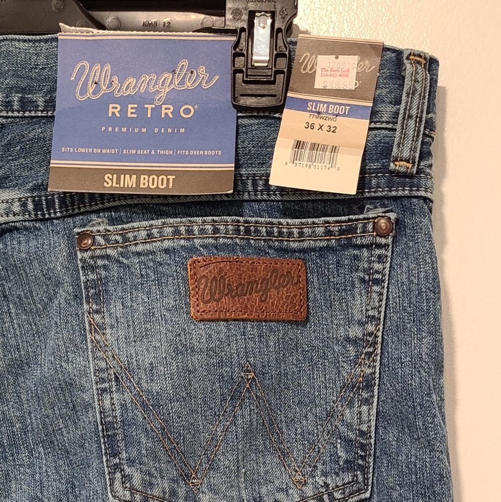 Wrangler Retro Slim Boot Mens Jeans 36 X 32 BRAND NEW